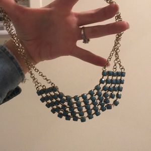 Gold and blue necklace